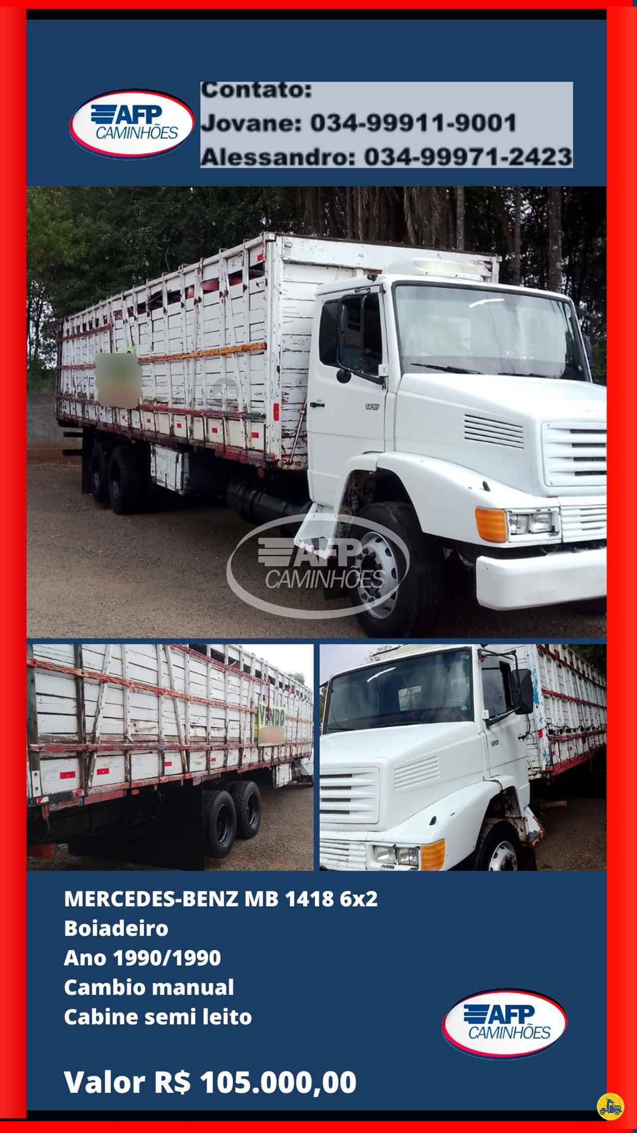 CAMINHAO MERCEDES-BENZ MB 1418 Boiadeiro Truck 6x2 AFP Caminhões UBERLANDIA MINAS GERAIS MG